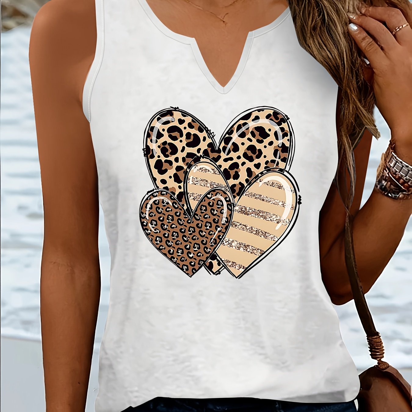 TEMU Plus Size - Plus Size - Summer V-neck Stylish Tank Top