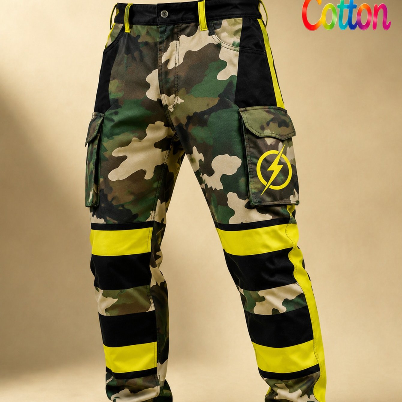 Image of 2026 Mens Fashion Cotton Work Trousers (beltless) - Casual Versatile Mens Casual Trousers With Camouflage And Stripes. A Stylish For Occasion