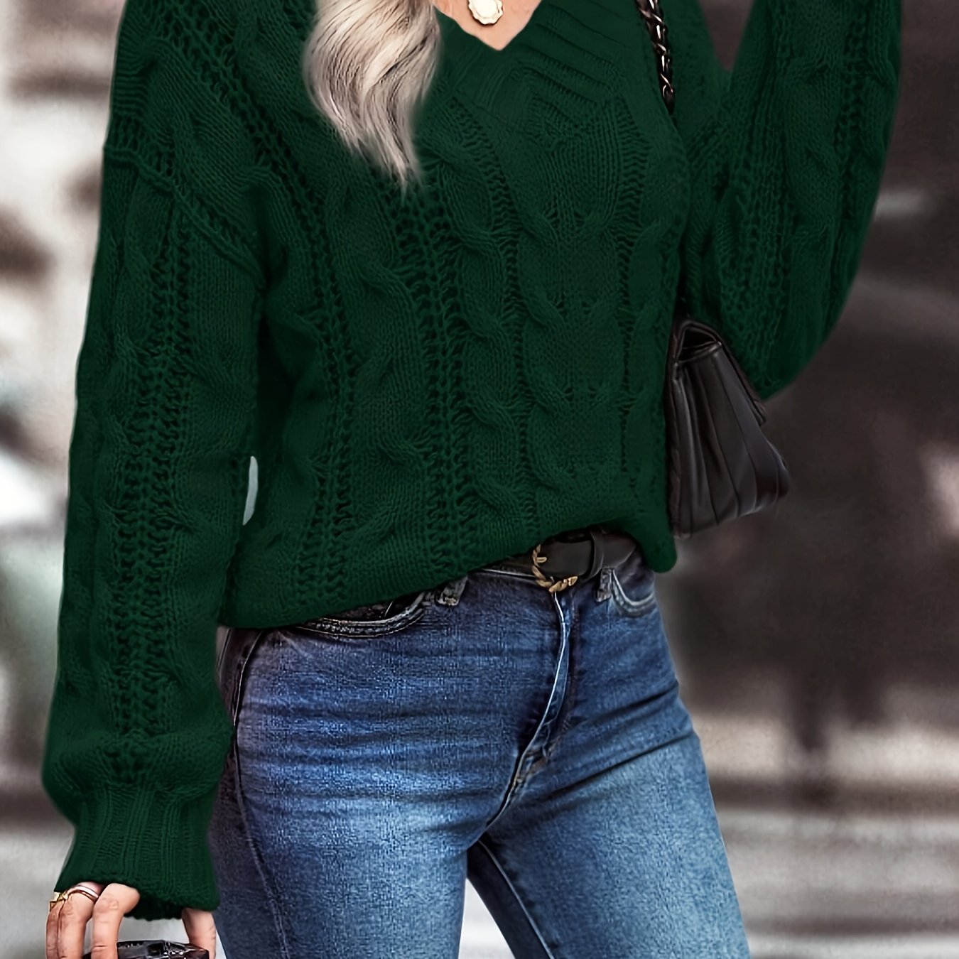 - Women's Chunky Drop Shoulder Sweater