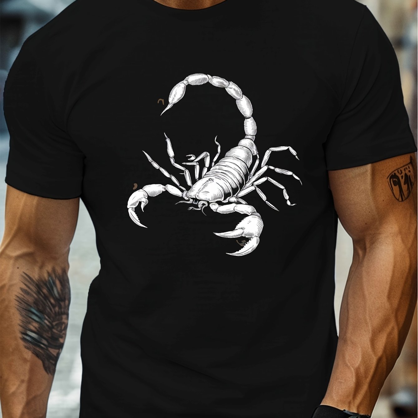 Lifelike With Zodiac Chart Men's Casual Neck Short Sleeve T-shirt For Summer, Plus Size