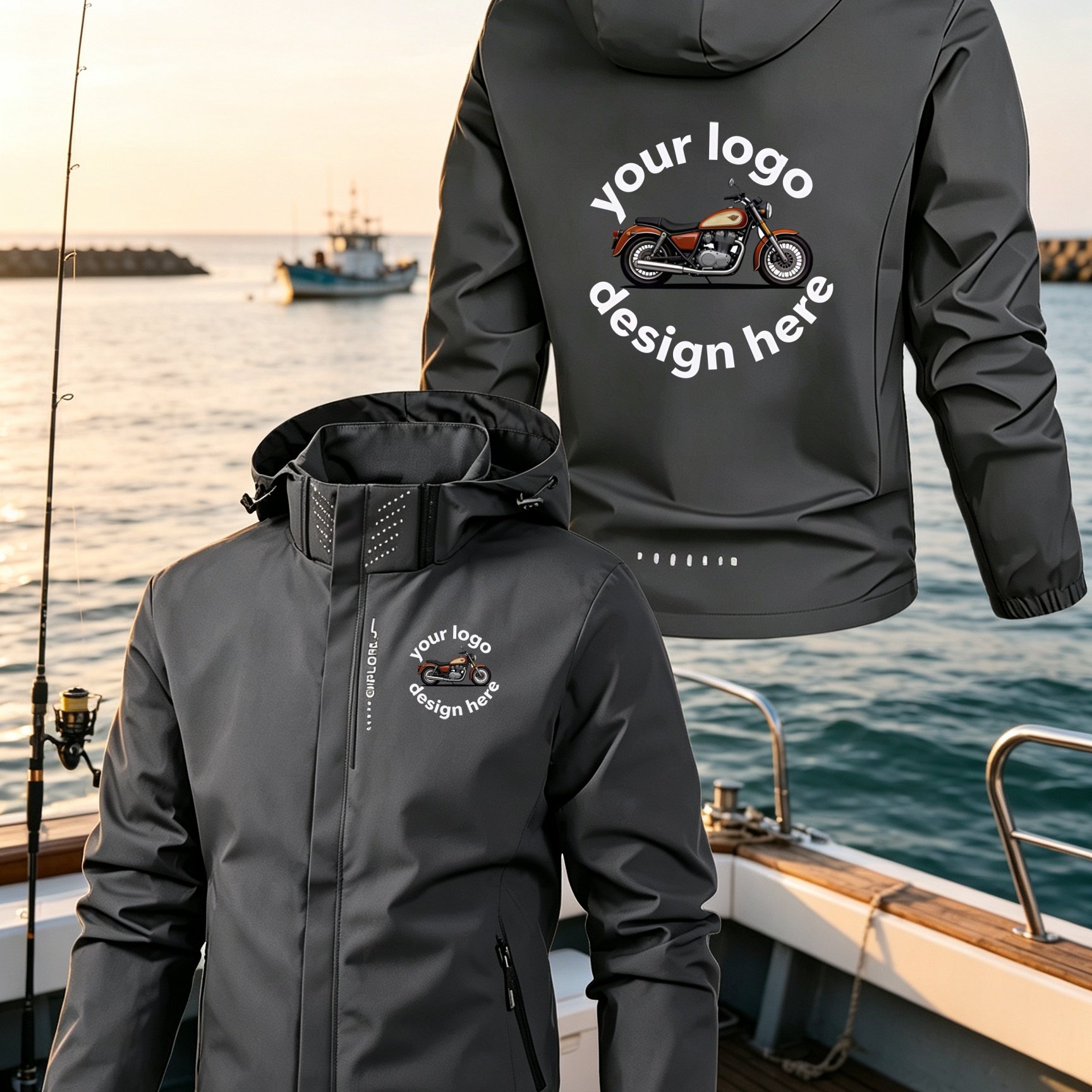 TEMU Men's Autumn/winter Windproof Hooded Jacket, Made Of Wear-resistant And Tear-resistant Material, Detachable Hood, Stylish Outdoor Sports Jacket