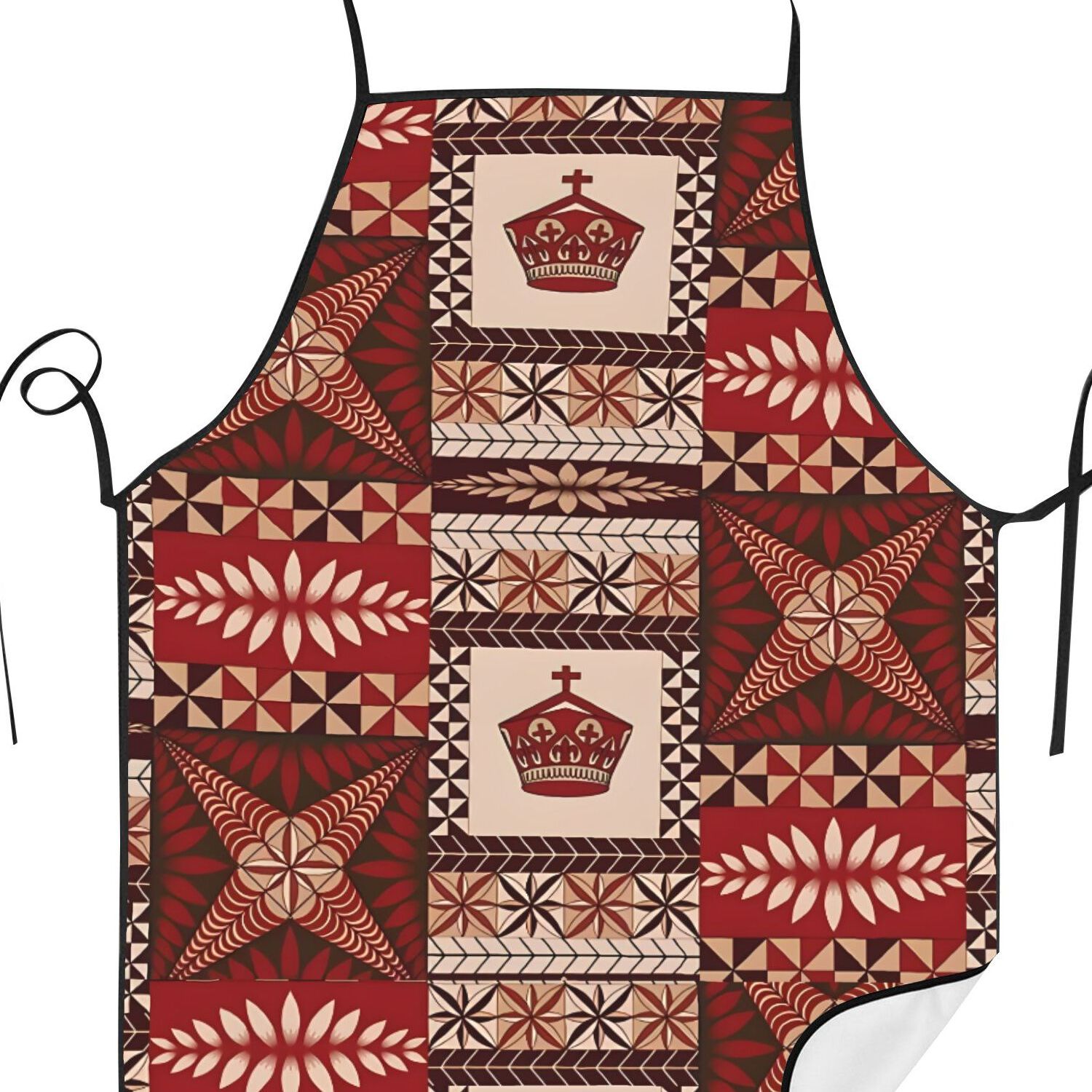 TEMU 2d Print Design Tribal Tongan Ngatu Funny Apron Cook Restaurant Printed For Men And Women Machine Wash