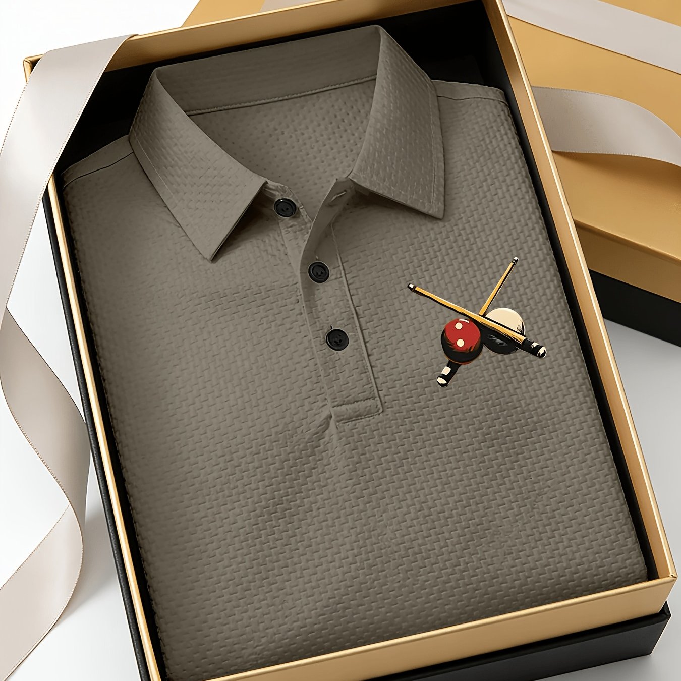 TEMU Men's Shirt, Soft And Comfortable, Minimalist Top, Billiard Print, New Summer Collection, Casual Fitness, Business Commuting, Casual Attire,