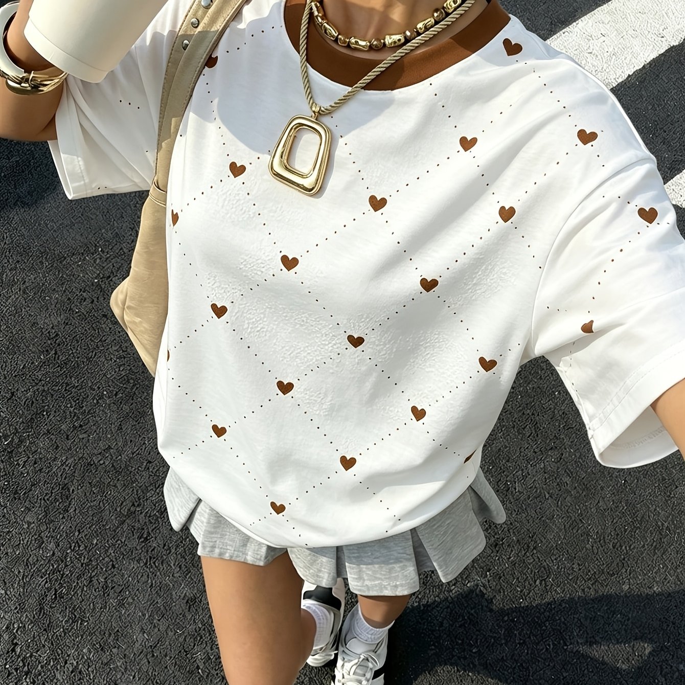 TEMU European And Trendy Versatile Printed Short-sleeve Shirt