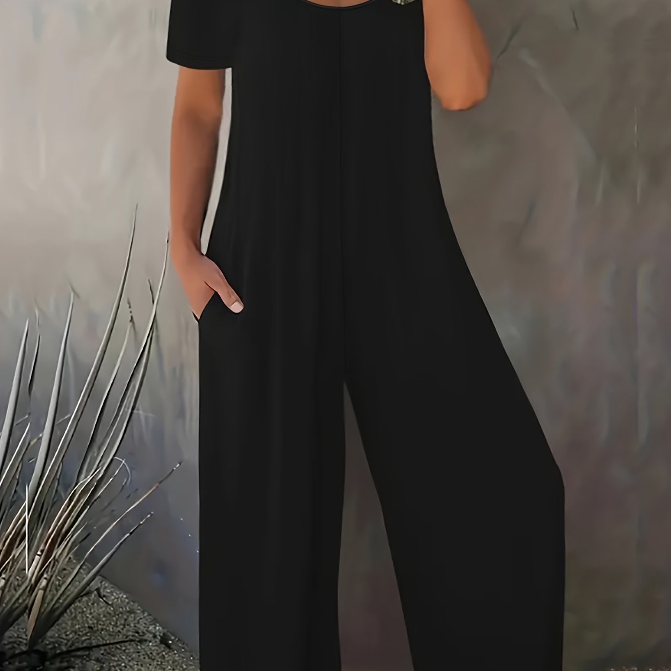 Summer Women' And Stylish Solid Color Elegant Jumpsuit, Versatile And Thin Style