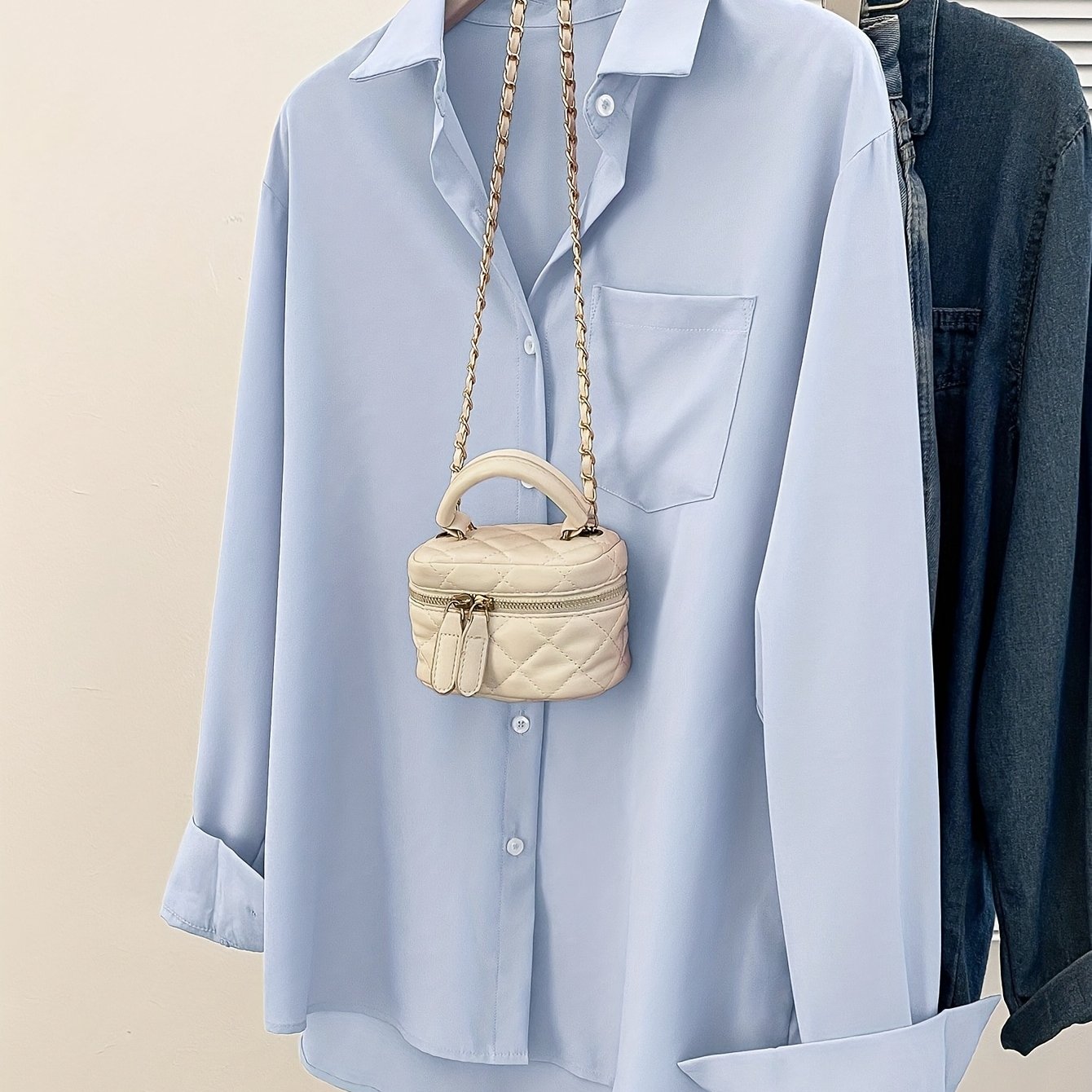 Women's Casual Solid Shoulder Loose Shirt, Fall Long Sleeve Blouse, Women's Fall Clothing