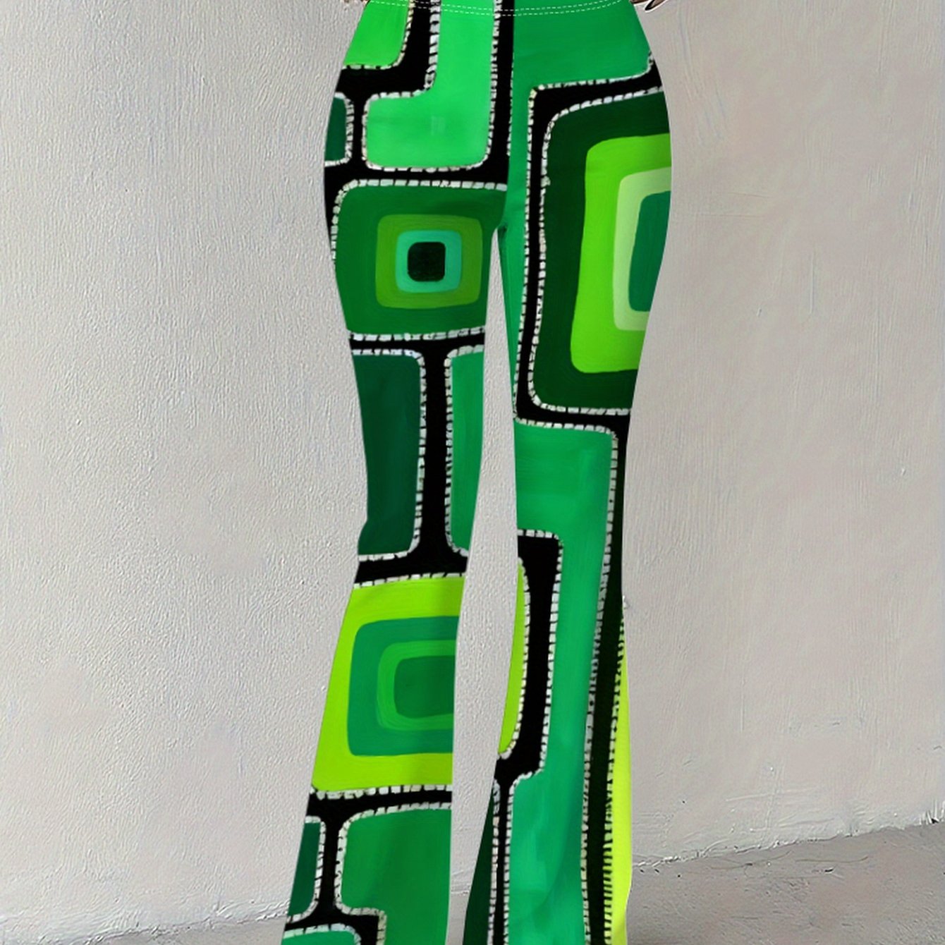 E-shop Block Sense, Color-, Individuelles Muster Vollständig, Zeichnungs Muster, All- Damen Lange Hosen Damenhose Lässige Mode Schlaghose-748
