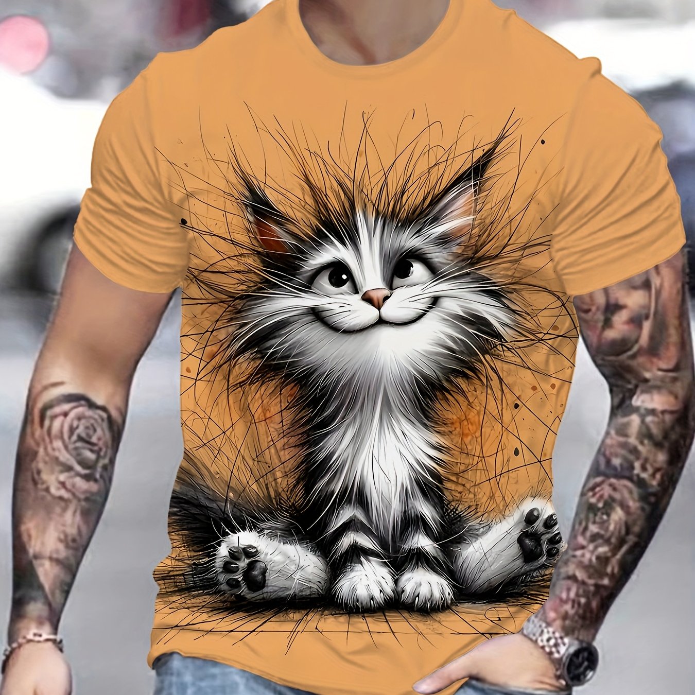 TEMU Novelty Men's 3d Print Fashion T-shirt