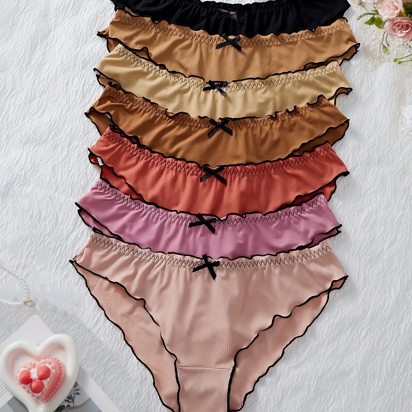 7pcs Plus Size Women's Briefs Set
