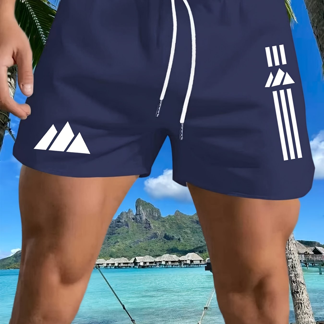 Beach Vacation Men's Swim Trunks, Quick-dry Breathable Beach Sports Shorts