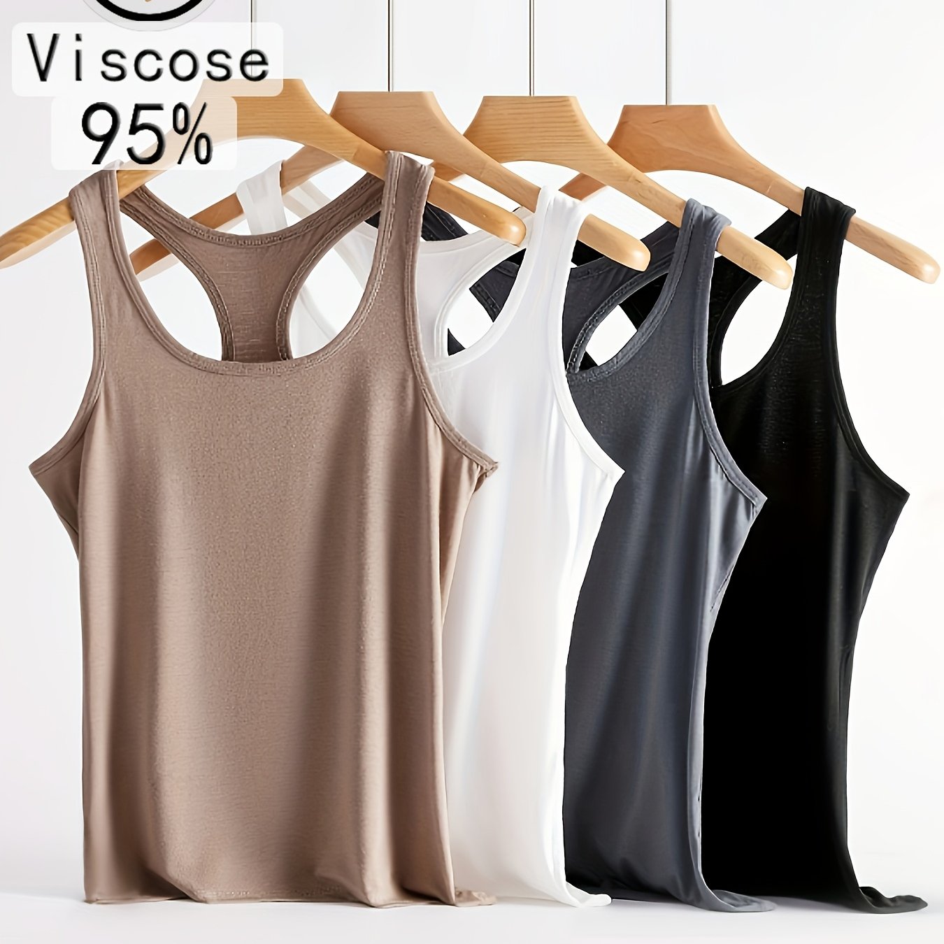 4pcs Women's Comfortable Tank Tops For Home, Leisure, And Sports