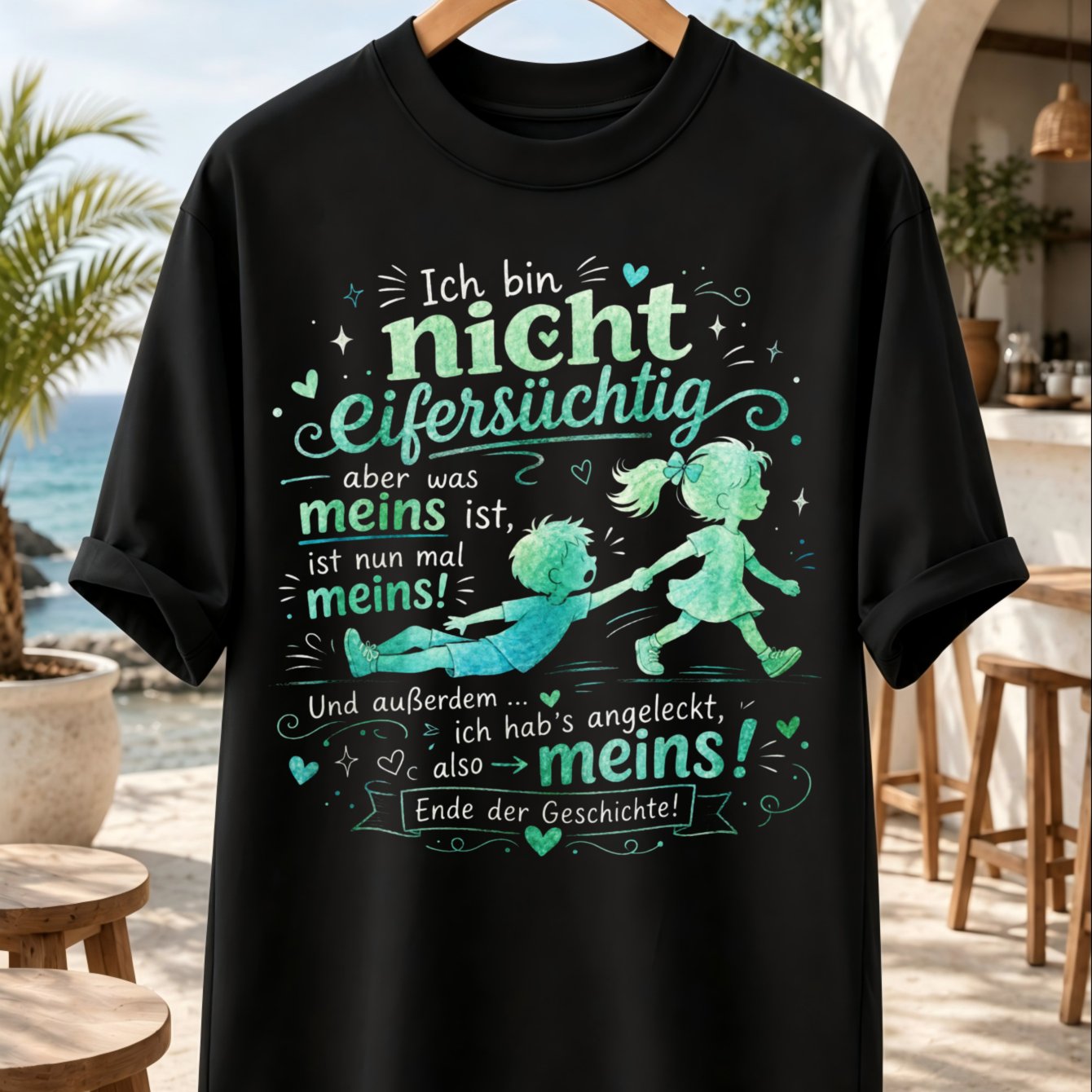 Image of Joke T-shirt But What's Mine Mint And Hearts Graphic Unisex All T-shirt