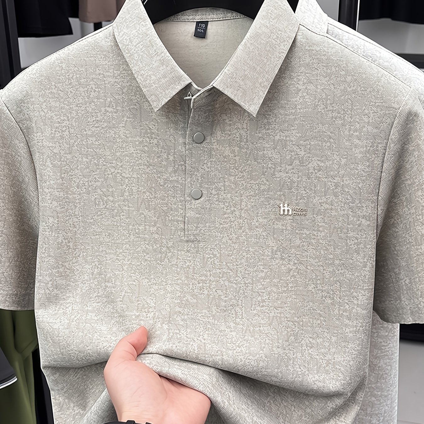 TEMU Men's Summer Gentle Style Short-sleeve Shirt, Offering A Refreshing And Elegant Charm. Lakeside Strolls, Garden , Sunset Lounging, And Daily .