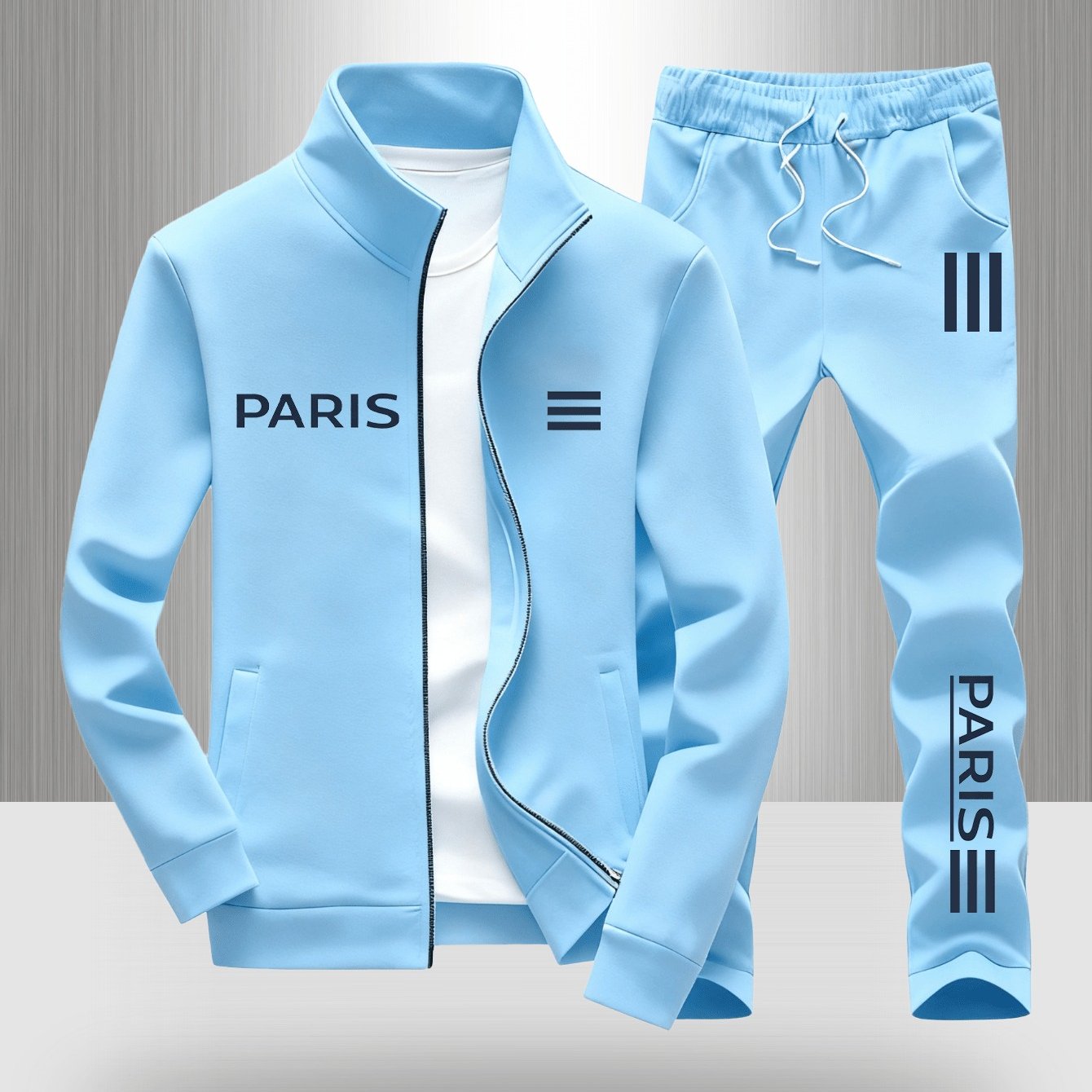 2pcs Set: Men's Casual Sports Jacket And Trousers Set, Suitable For All Holiday Gifting, For Men And Women
