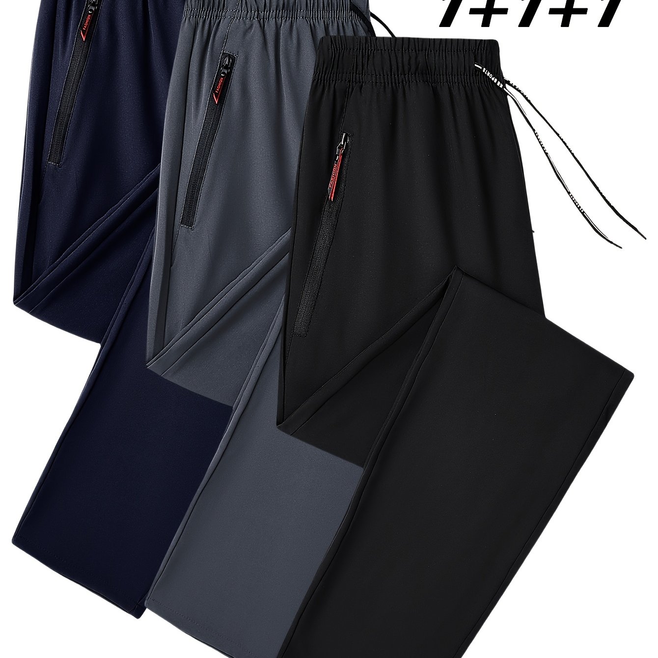 E-shop 3er-Set Herren Freizeithosen, Einfach Modern, Vielseitige Herrenhosen für Fitness, Sport, Laufen, Atmungsaktive Hosen