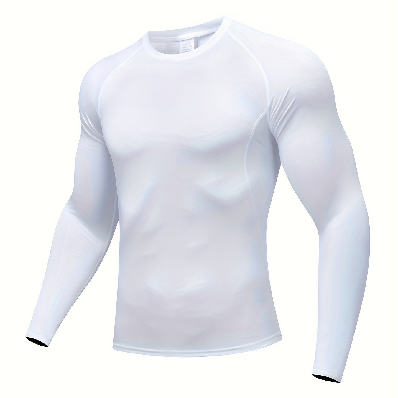 TEMU Men's Sports Quick-dry Round Neck Long Sleeve T-shirt, Made Of Comfortable And Elastic Fabric, Suitable For Outdoor Sports/mountain
