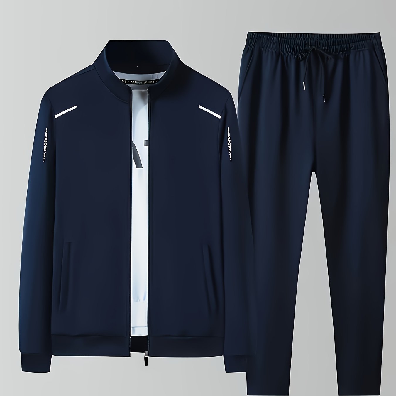 E-shop OBM Bedruckte Jacke und Hose mit Herren 2-teiliges Set
