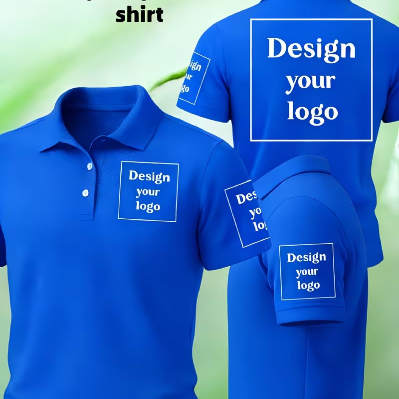 TEMU Custom Men's Shirt Custom Front Chest, Left Arm/custom Back, Used For Corporate Uniforms Custom Team Clothing, Suitable For Companies, Team