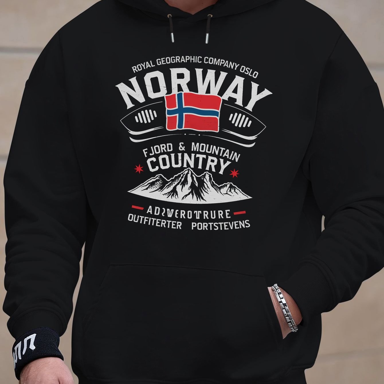 TEMU Norway Is For Its Fjords And Mountainous Landscapes. Check Out Stylish Men's Printed Velvet Sweatshirts For Autumn And Winter, Perfect For