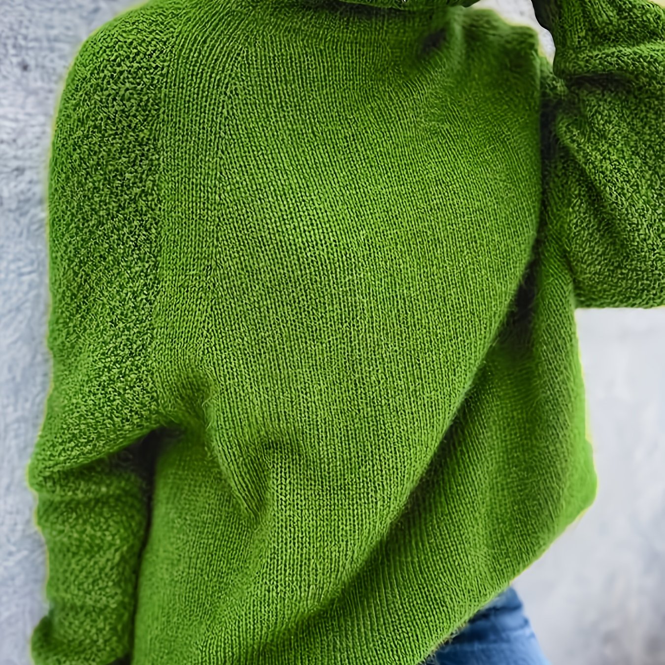 E-shop Rachel Directional Damenmode Hand- Langarm Spitzenschnitt Gerippter High-Neck Pullover