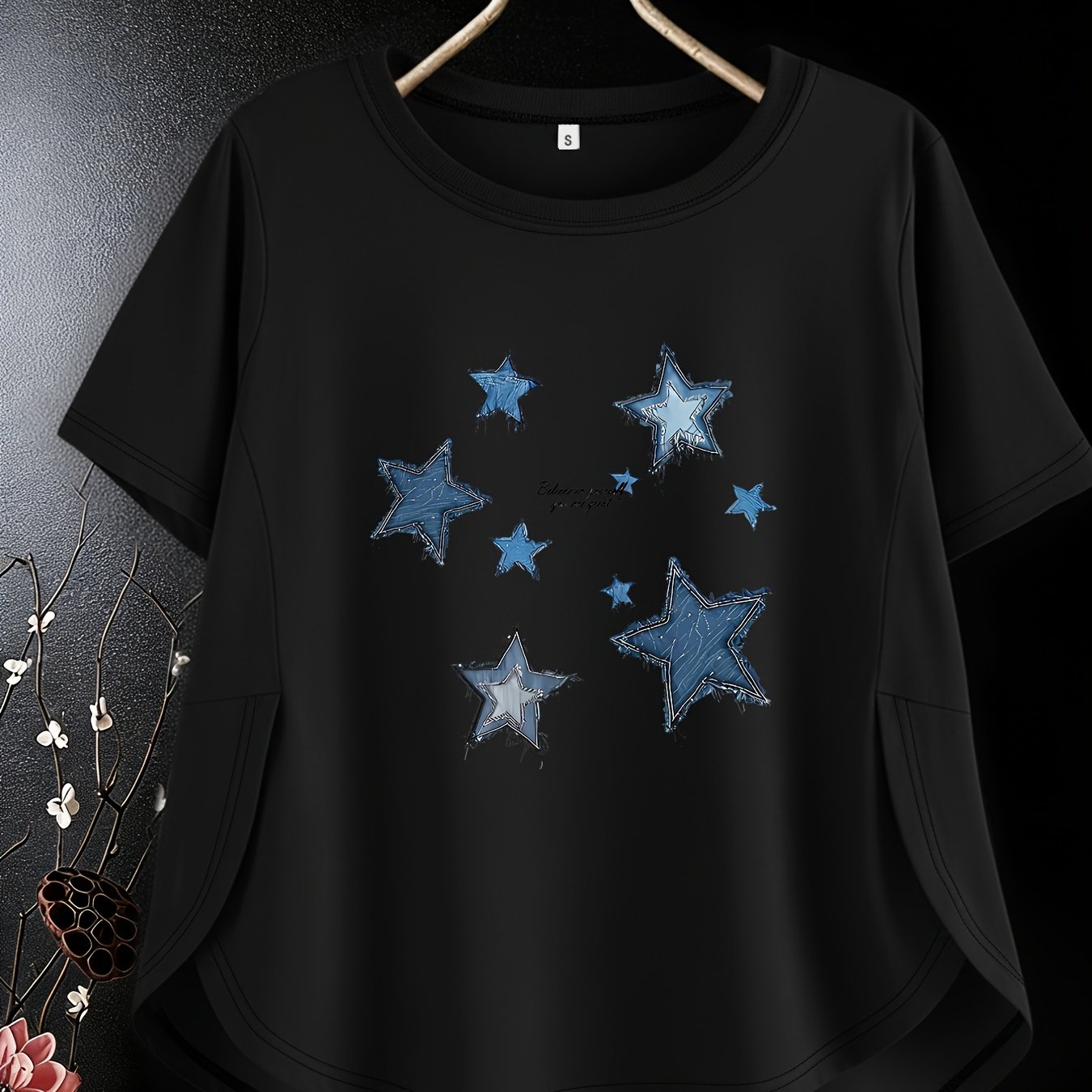 TEMU Spring And Summer Women's Loose Round Neck Short Sleeve Printed T-shirt - A Casual Short Sleeve Round Neck Style, Breathable And Skin-friendly,