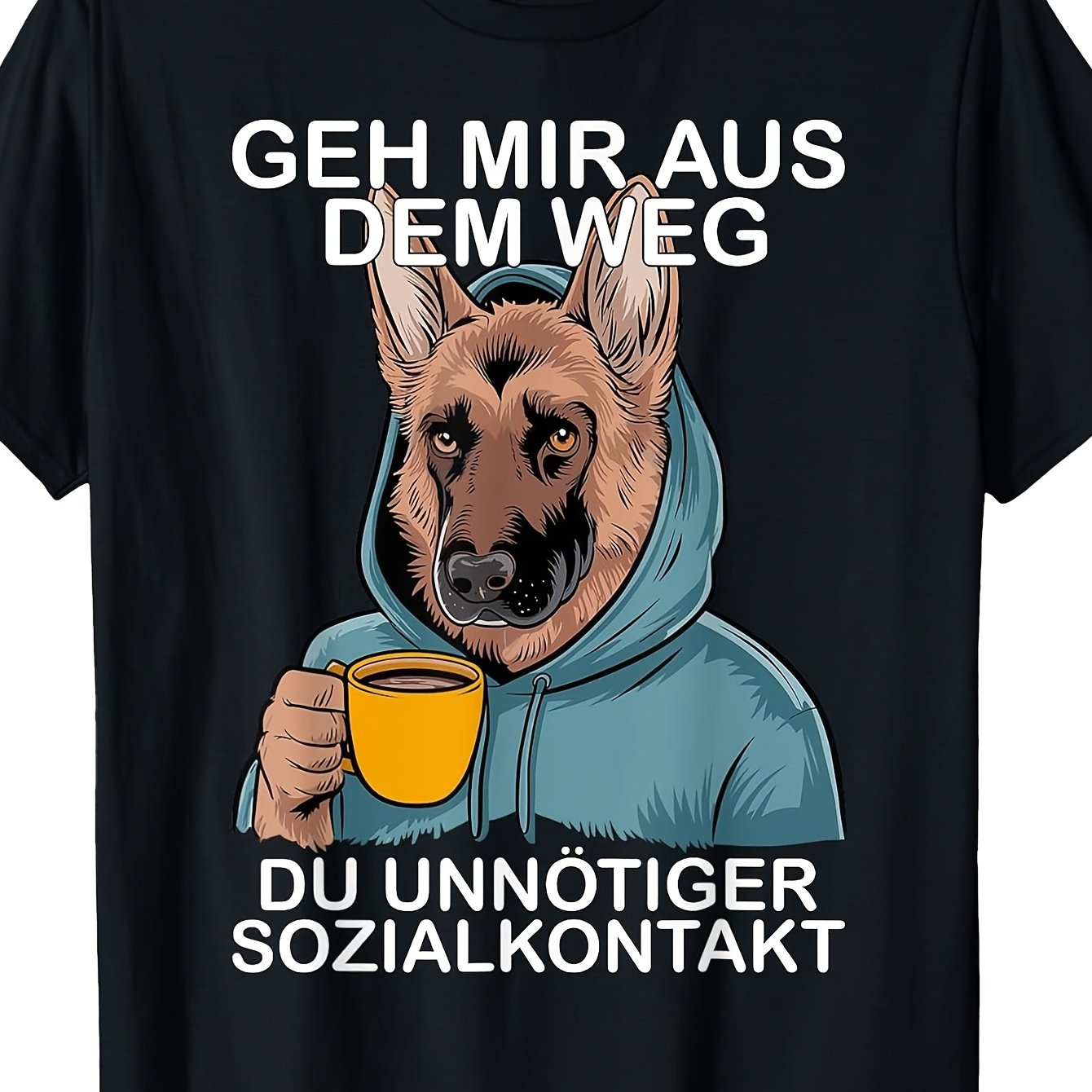 Image of Funny German Shepherd T-shirt, T-shirt Stylish Perfect For Home Work Outdoor Gifting (birthdays Valentine's Day Mother's Day) S-3xl Unisex