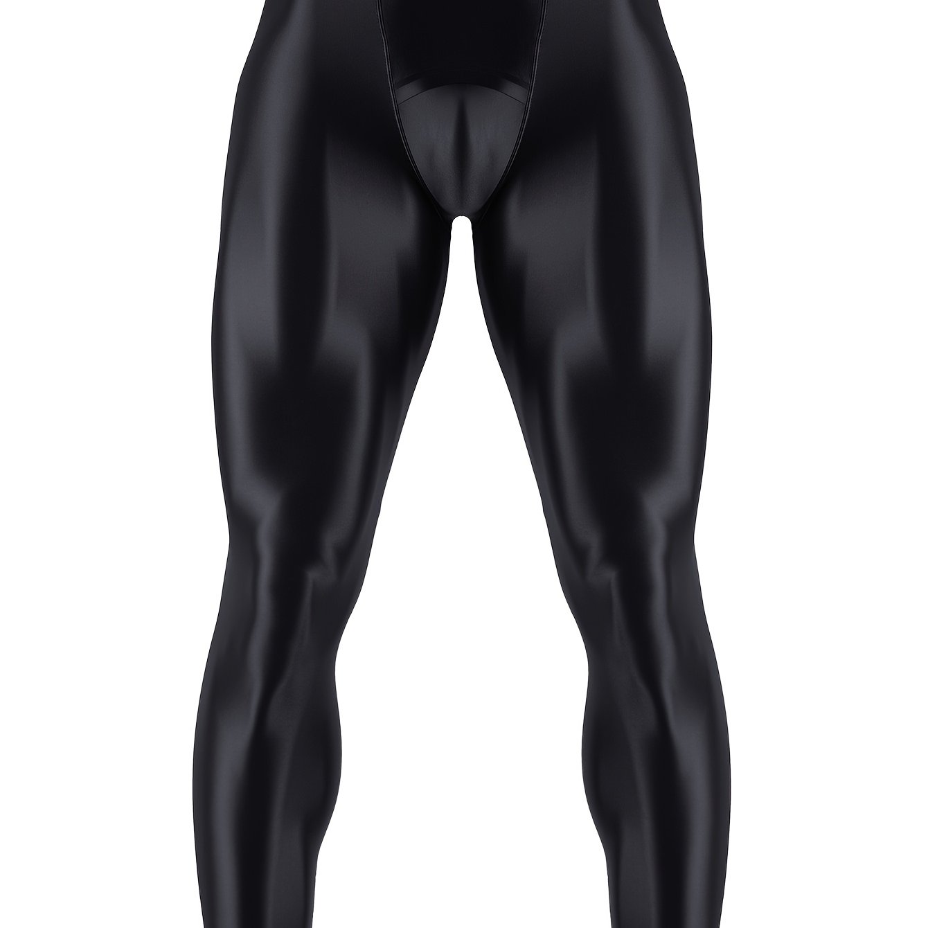 TEMU Glossy Sexy Separated Men's Leggings Tight Autumn Tights Fitness Athletic Long Pants High-elastic Tight Compression Pants