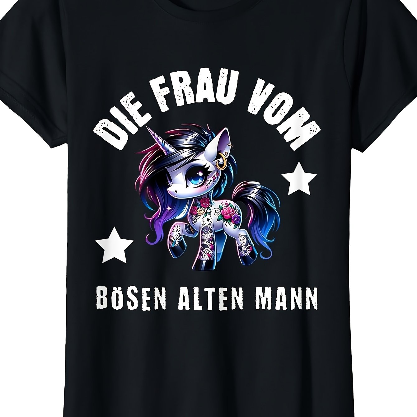 Image of T-shirt With German Text Die Frau Vom Alten Mann, Black 9 Men's Casual Clothes Perfect For Home Outdoor Work Gifting (birthdays Valentine's Day Mother's Day) Small-3xl