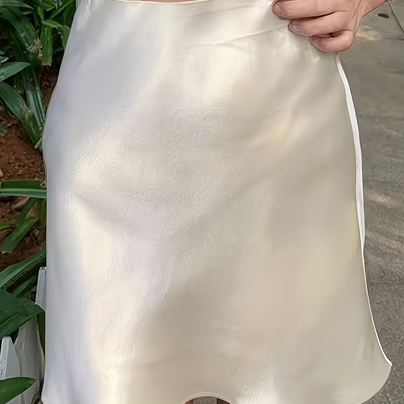 TEMU Jupe en Acétate à Taille Haute pour Femme, Robe de Soirée Élégante, Jupe Mini A-Line Tendance