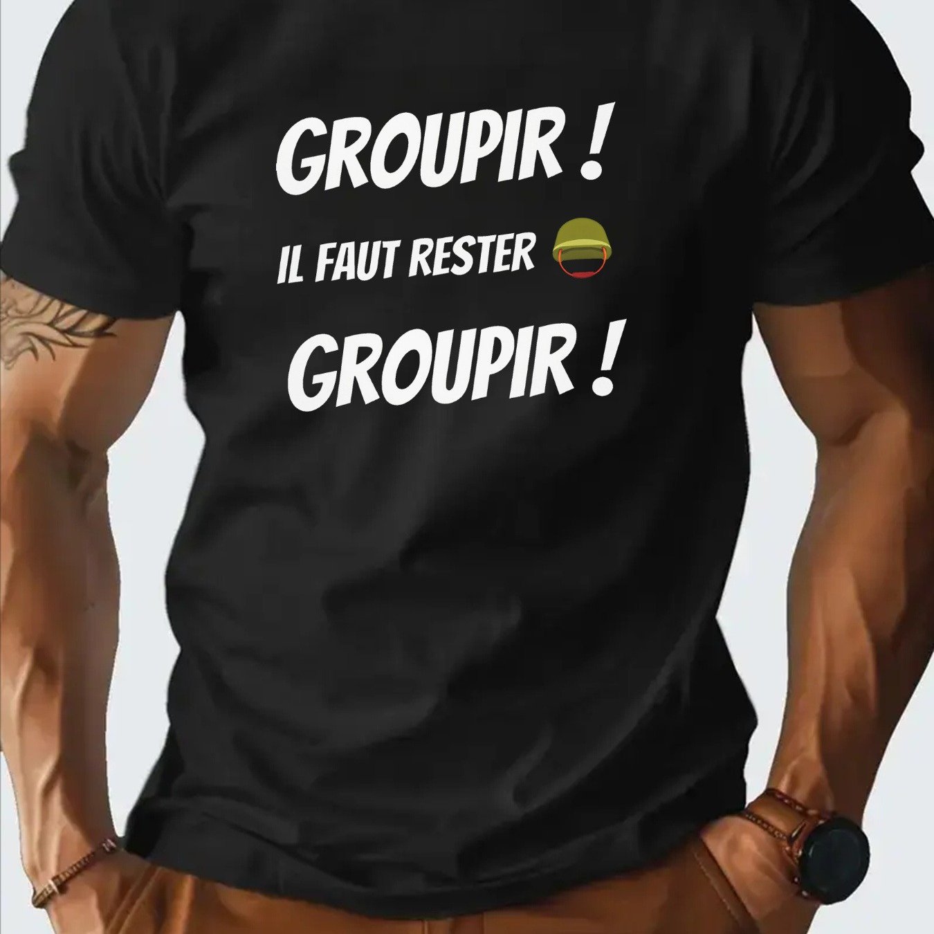 TEMU T-shirt pour homme, manches courtes respirantes, col rond, style décontracté, léger, convient à toutes , coupe régulière, imprimé de lettres,
