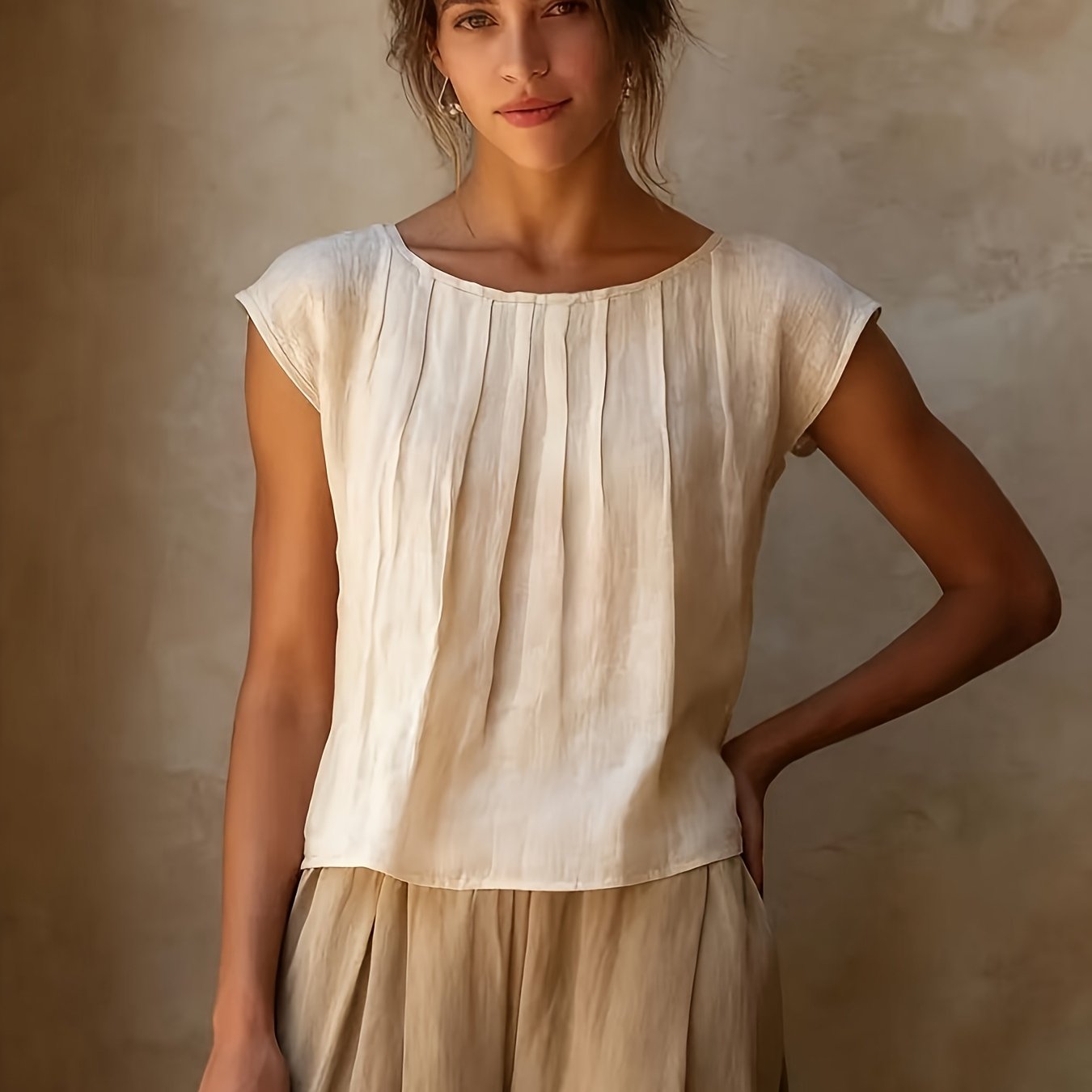 E-shop Frühlings- Sommermode Elegantes Rundhals-Shirt