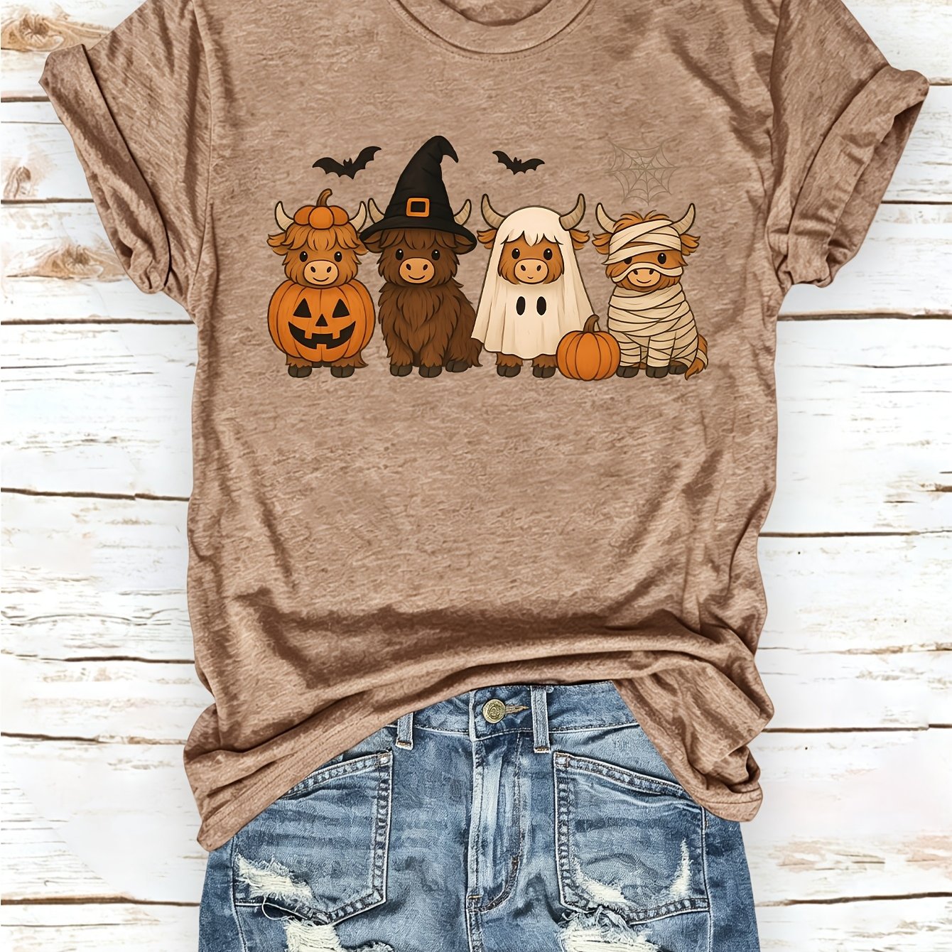 TEMU 4 Christmas -shirts, Wizard T-shirt, Pumpkin T-shirt, Halloween T-shirt