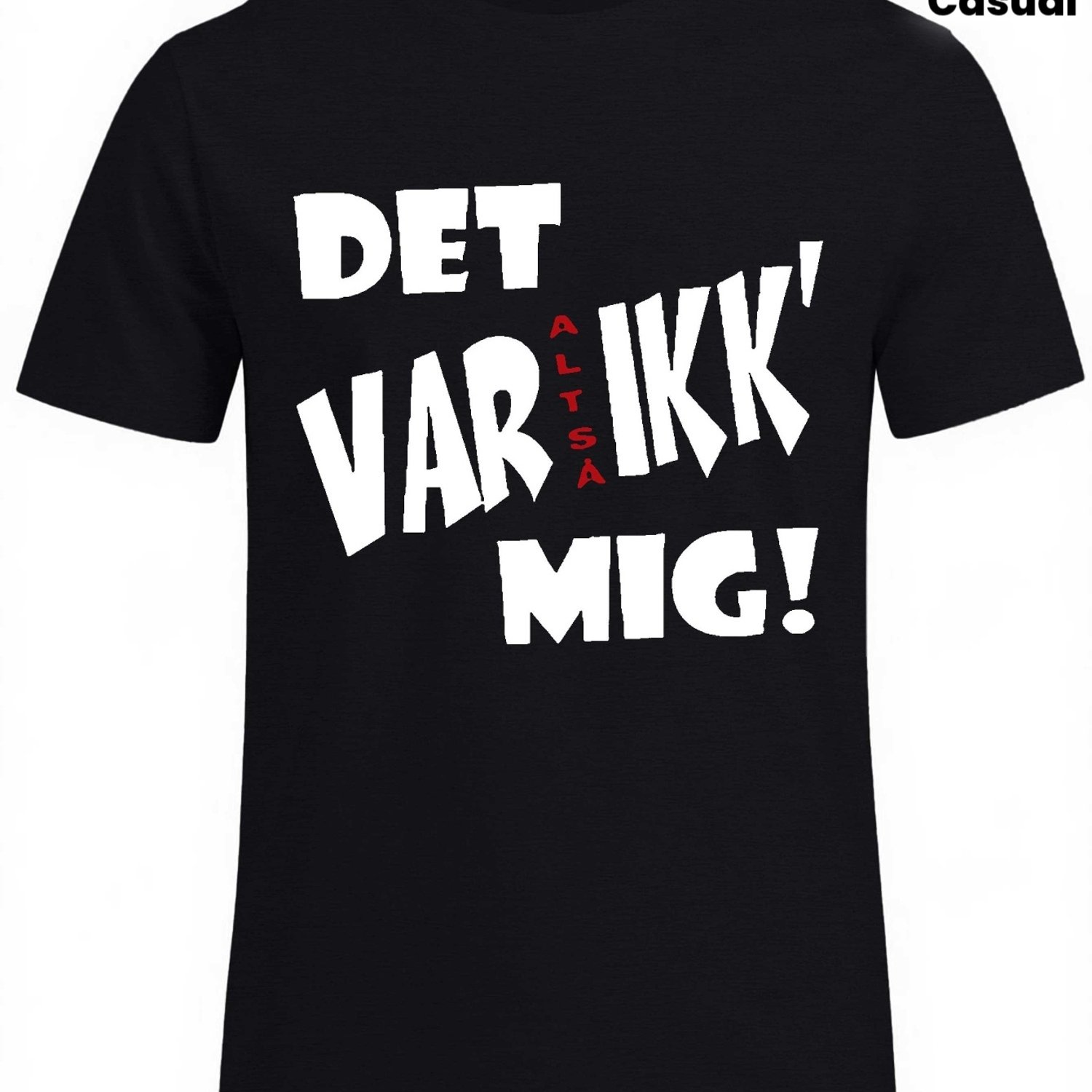 TEMU Men's Funny Danish Humor Slogan T-shirt, Short Sleeve With Hye And 's , Tall And Large Men, Casual Summer Wear For Danish Enthusiasts