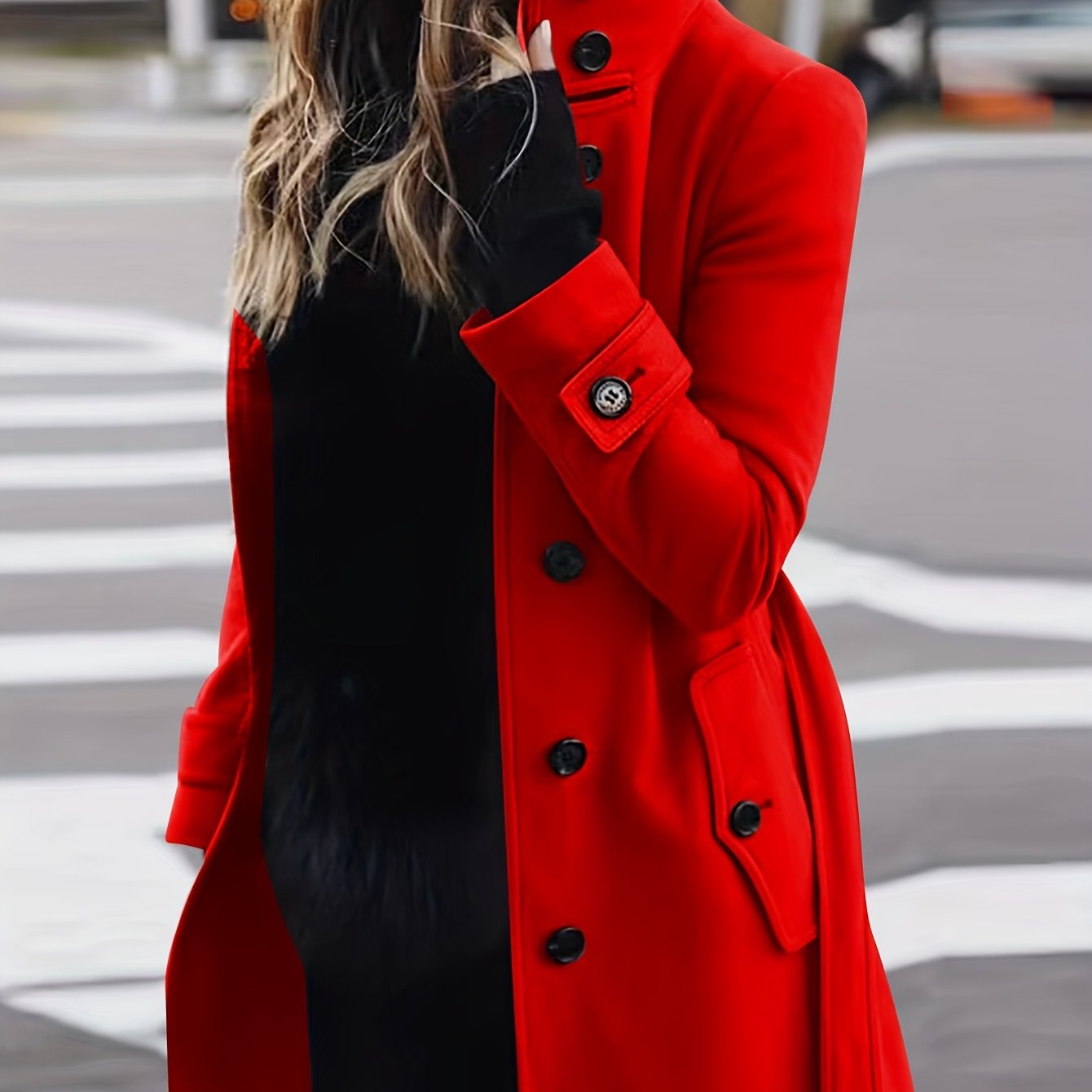 TEMU Casual Windbreakers For Women, Jackets, Warm Apparel For Women, -fit Coats For Autumn And Winter 2025, Women's Outerwear, Solid Color Coats For