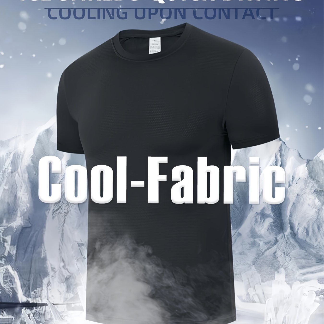 TEMU 1pc Men's Spring/-feel Technology Gradient Mesh Fabric Casual Comfortable Short-sleeve T-shirt, Moisture-wicking, High-elasticity Top, Y Smooth,