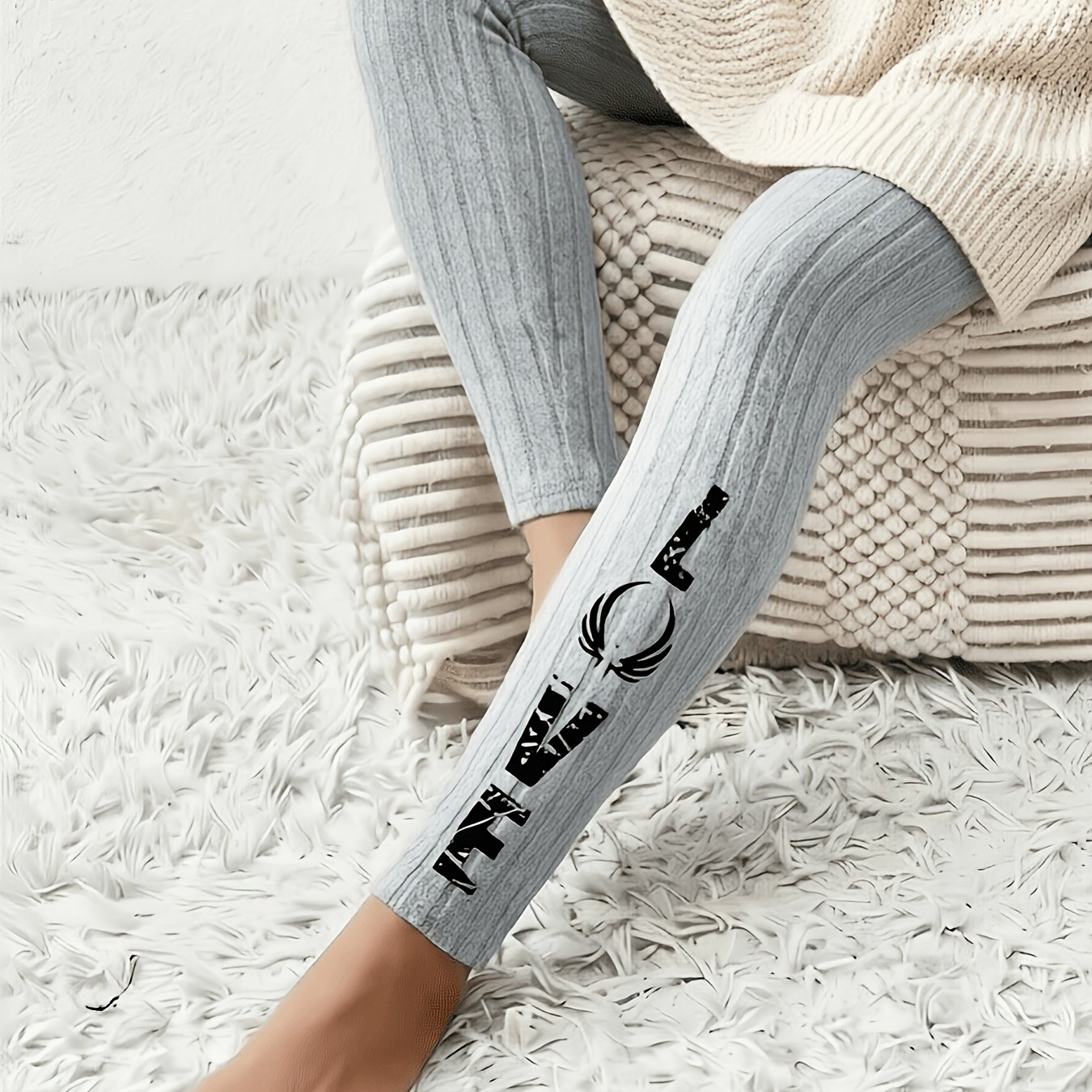 TEMU Soft, , And Comfortable Ribbed Stretch- Women's Trousers, A New Versatile Casual Pant For , A High-end And Elegant Women's Pant Suitable For