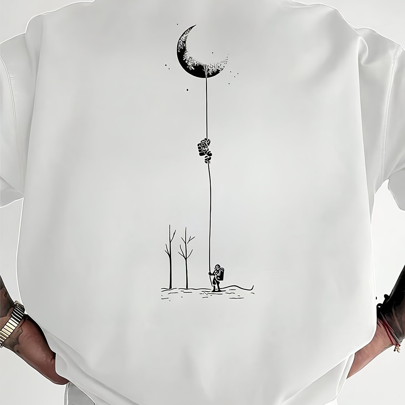 TEMU Men's Round Neck Short-sleeve T-shirt With Letter Print, Perfect For Casual Summer Activities