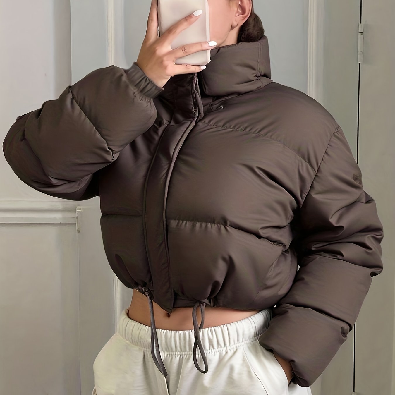 TEMU Women In Winter, Fashionable And Elegant. Solid Color