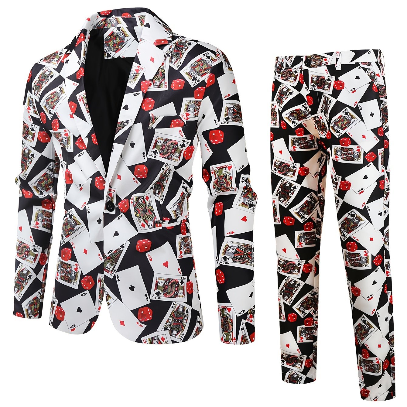 TEMU Fashion Casual Suit Suit And Trousers 2pcs Set