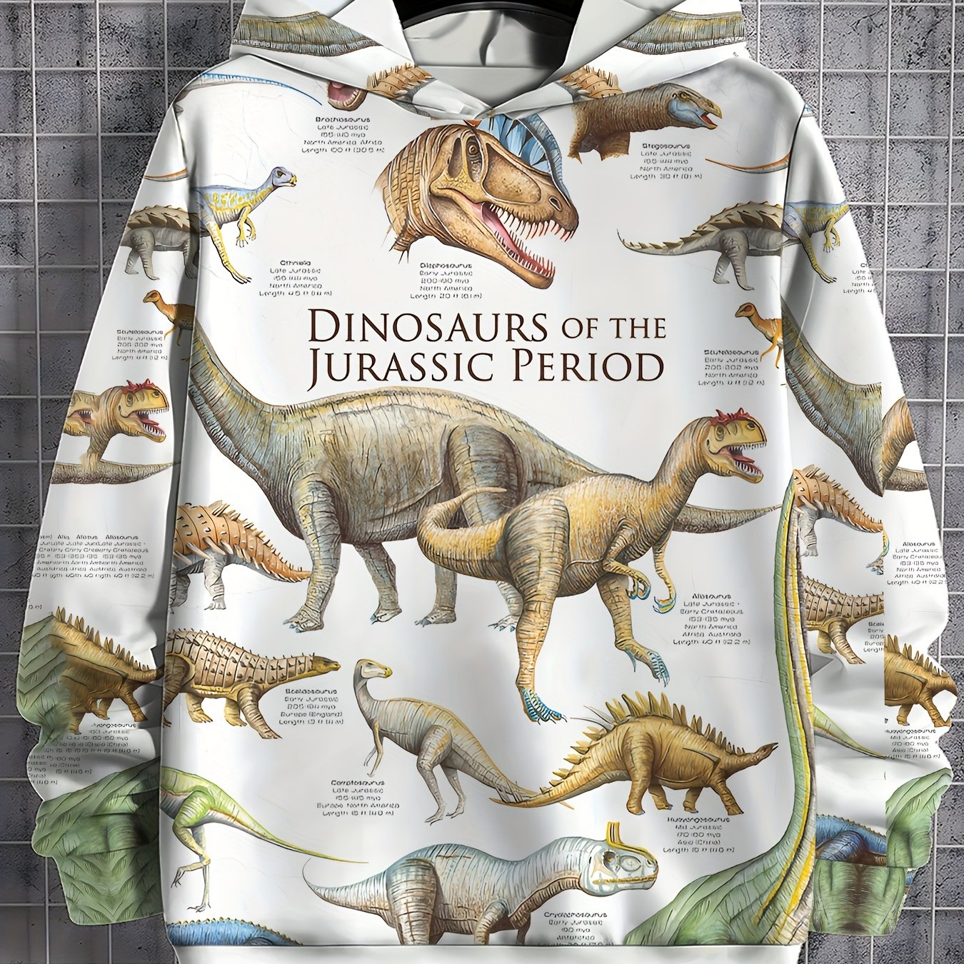 TEMU Dinosaur 3d Printed Graphic Boys' Hooded Sweatshirt, Casual Versatile Suitable For Little Boys Going Out