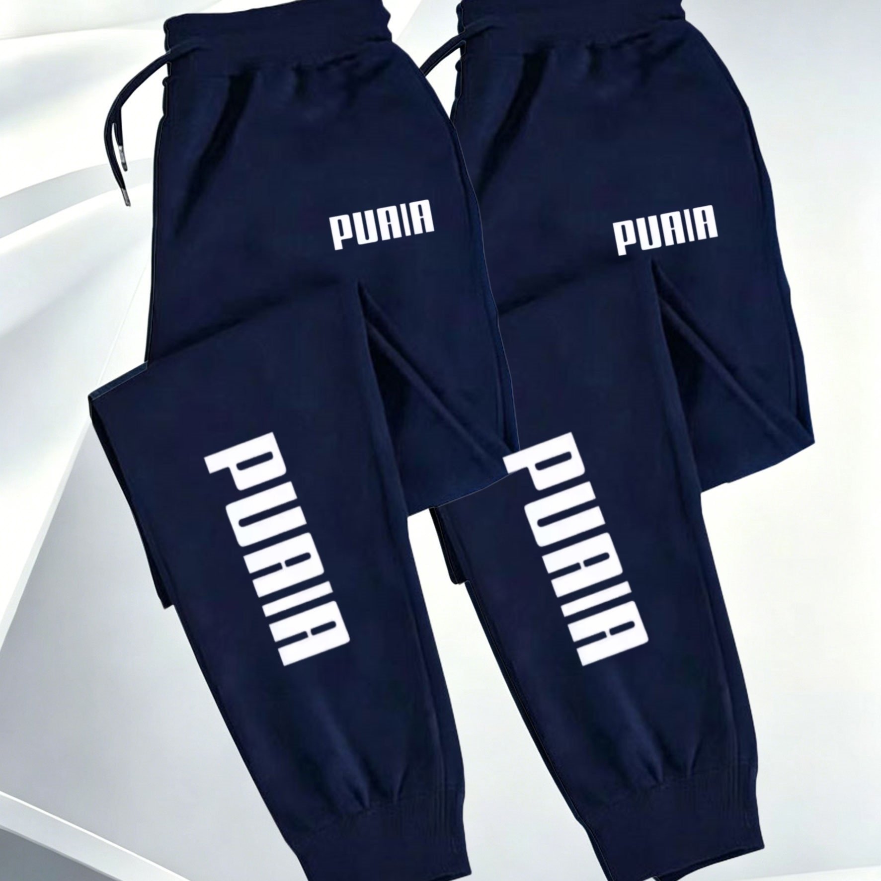 TEMU 's Casual Sports Pants, Trendy Drawstring   Ankle , A New For Fashionable Sweatpants. Made Of Polyester Knit Fabric With An Elastic Waistband,