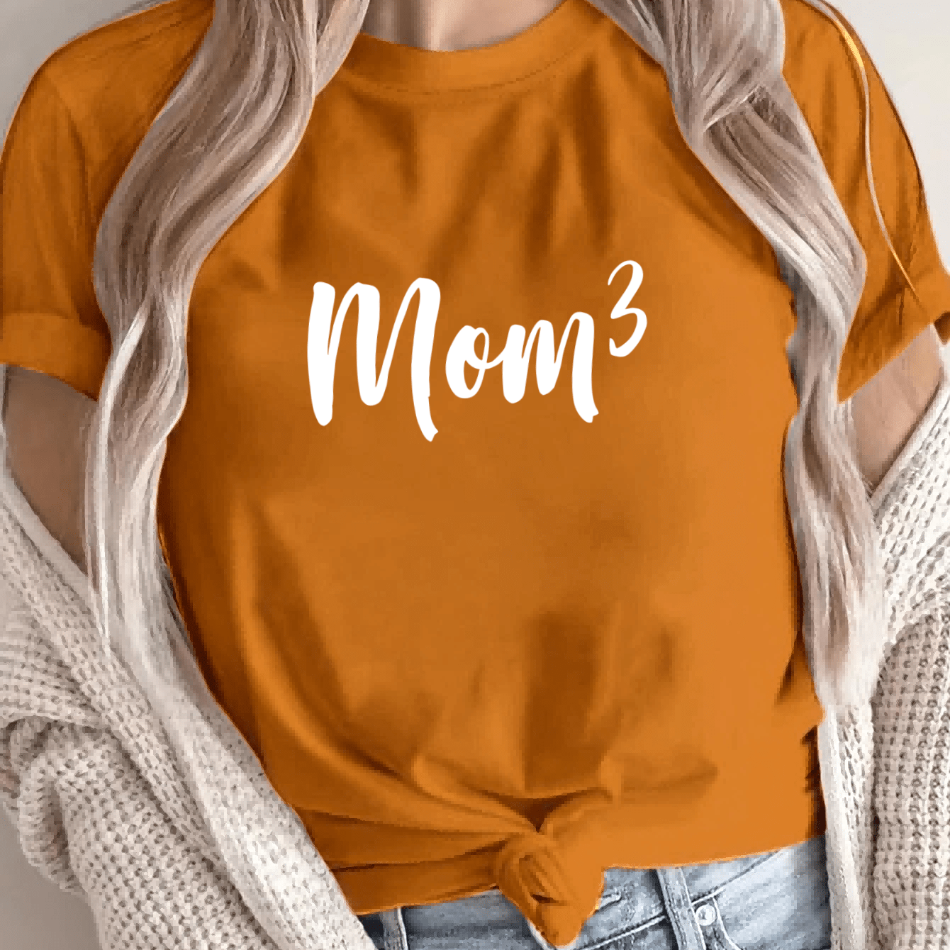 TEMU Ladies' Fashion, Letters, Patterns, Directional Printed Swear, Spring And Autumn Round Neck Swear, Women's T-shirts