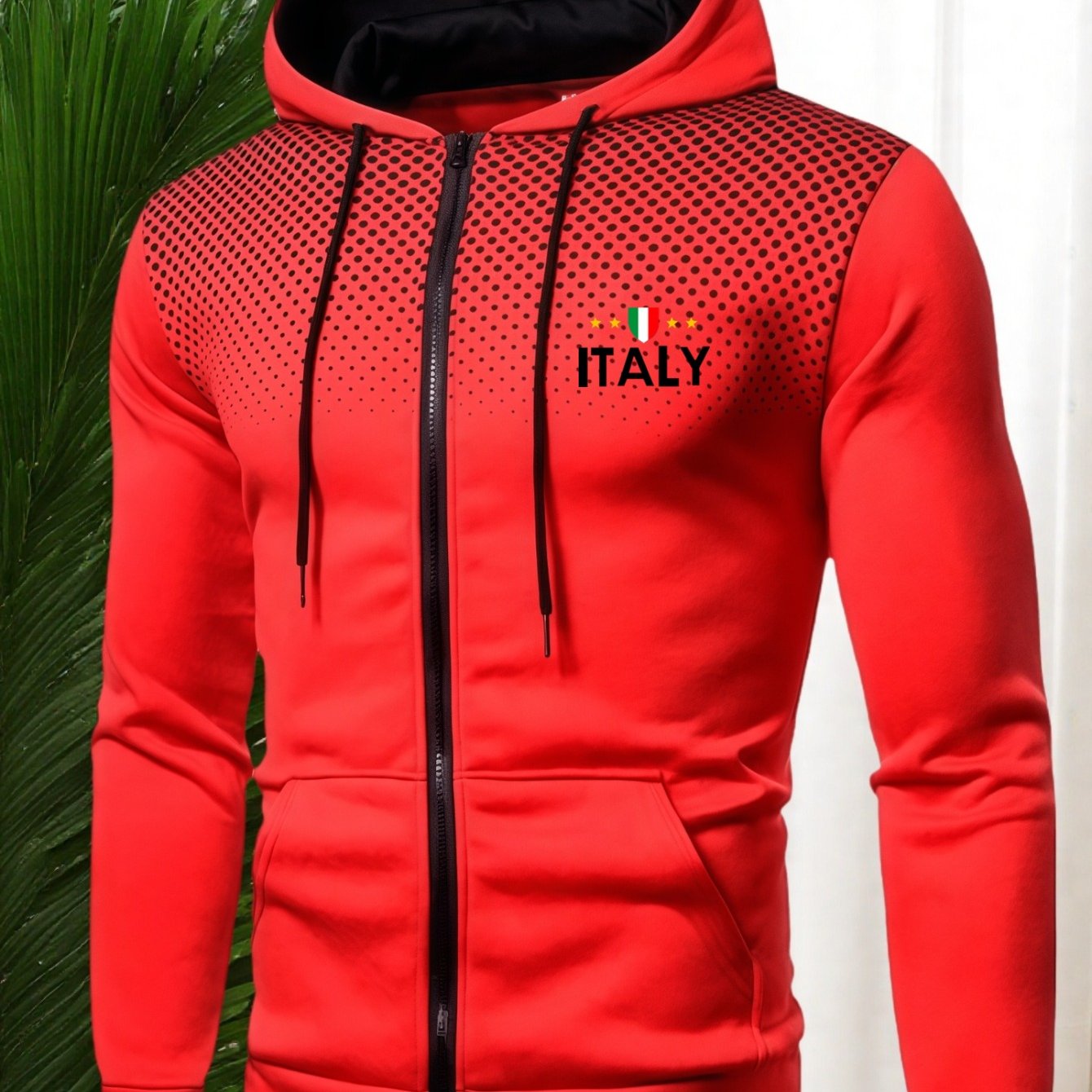 TEMU Men's Long-sleeve Hoodie, Zip-up Pullover, Athletic Top, And Sports Jacket