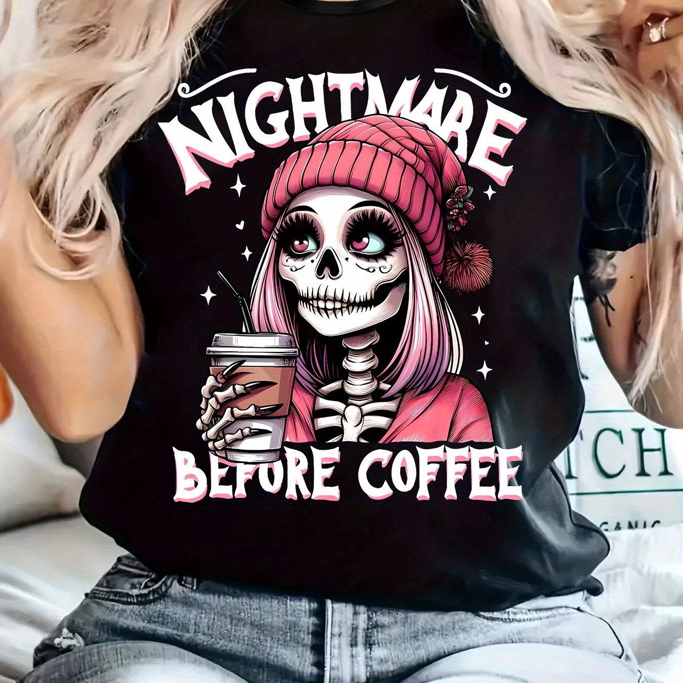 Print Women's Casual T-shirt, Round Neck, Short Sleeved, Slightly Elastic Fabric, Regular Style, Comfortable Top For Women Clothes
