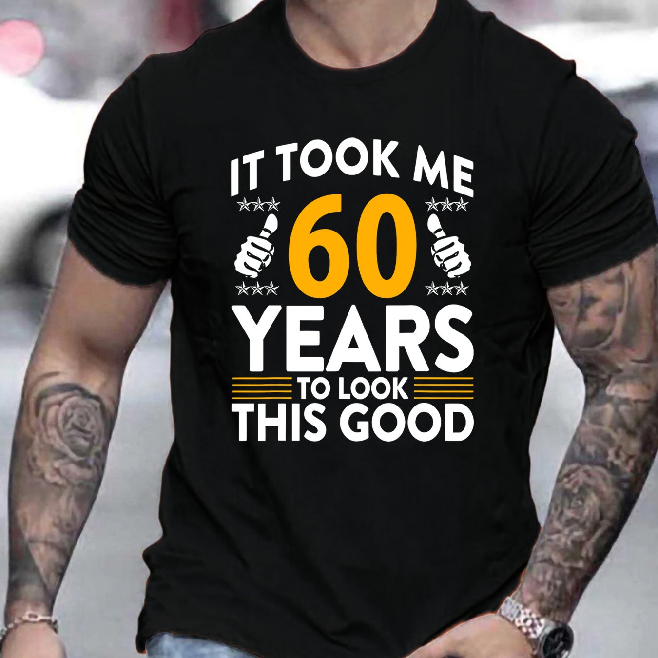TEMU Trendy And Fashionable Casual Men's T-shirt For Daily Wear