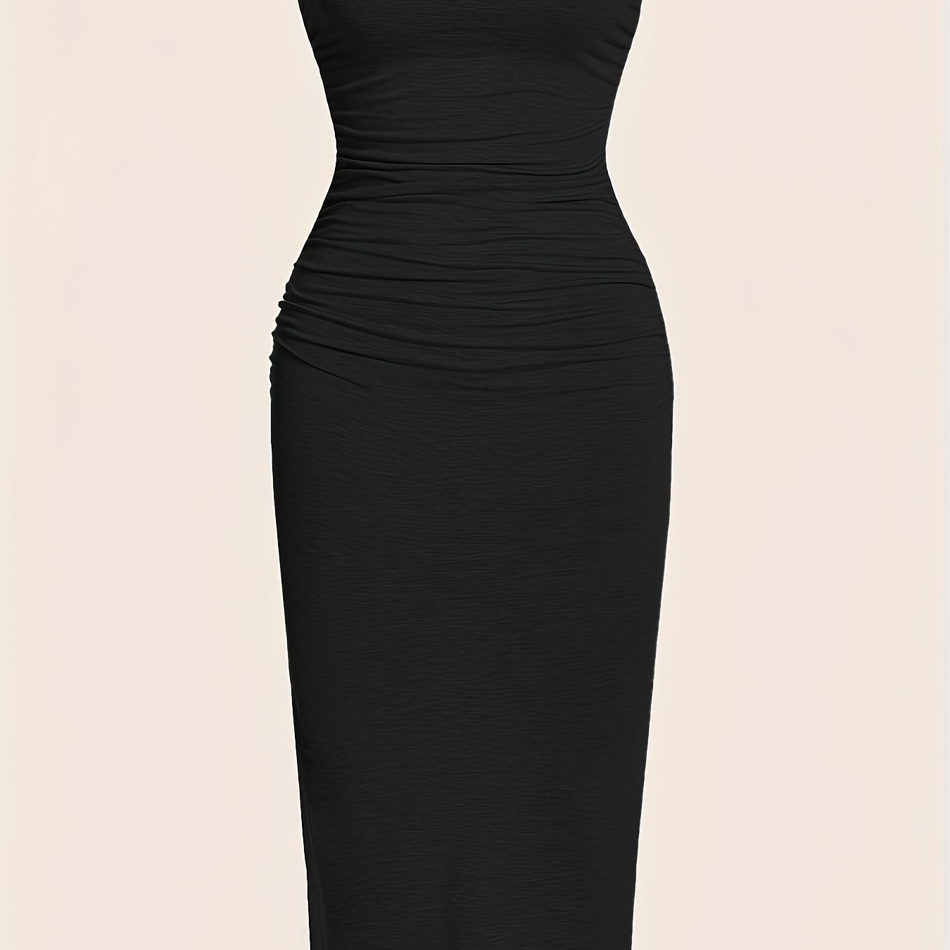 TEMU Summer Bodycon Strapless Dress For Women, Featuring A Fitted Waist And A Sexy, Sultry Design With Off-shoulder Details And A Knee-length Fit