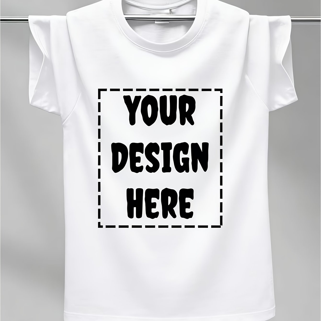 TEMU Personalized Custom Men's Short-sleeve T-shirts, Athletic Short-sleeve Tees, Black And White T-shirts, Ideal For Teamwork. Add Your Own Images