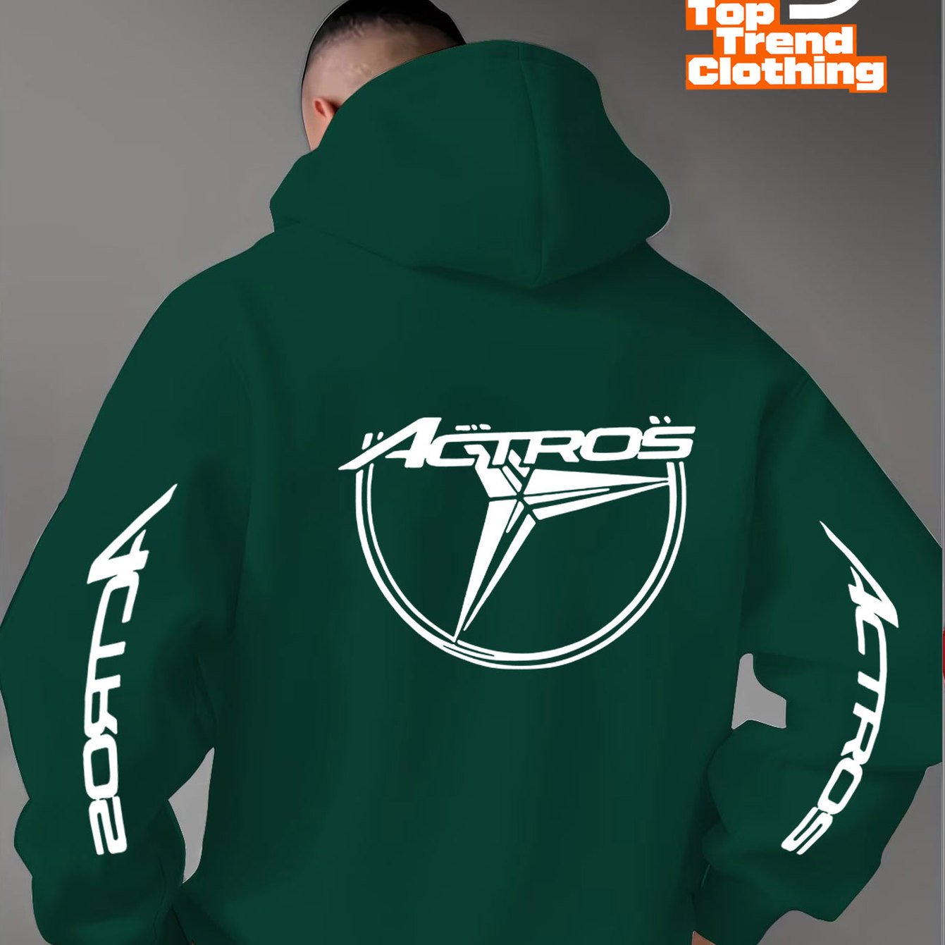 TEMU Mechanical Truck Double-sided Sleeve Print Hooded Sweatshirt