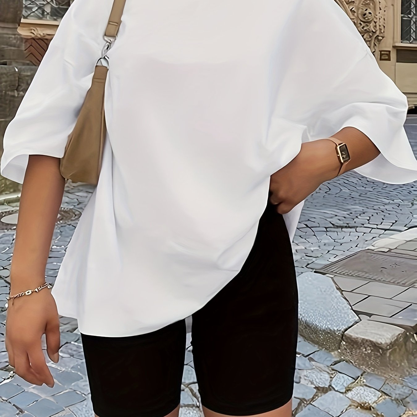 E-shop Damen T-Shirt in Unifarben, locker geschnitten, , bequem, kurzärmelig, maschinenwaschbar, für jede Jahreszeit