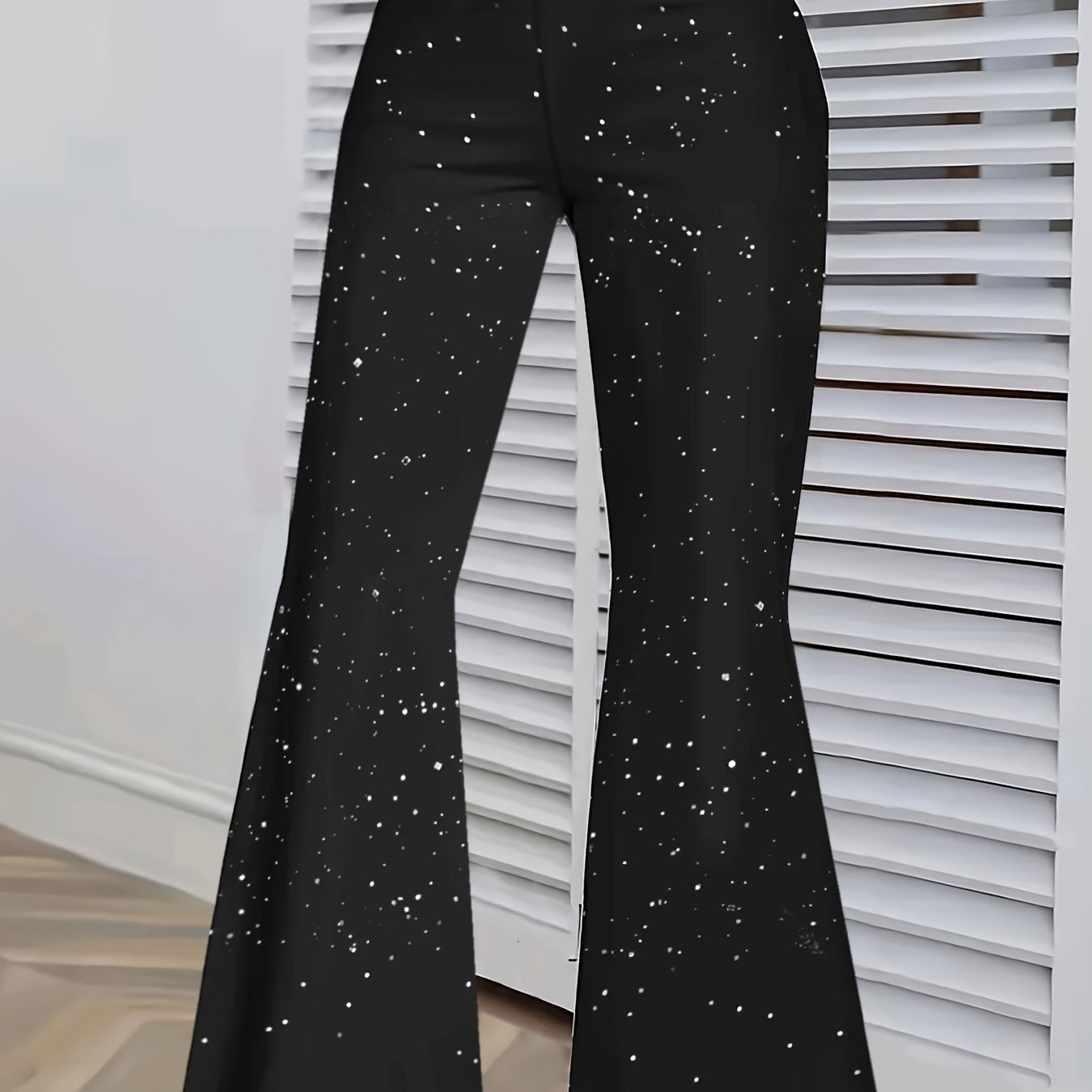 Elastic Cross-waist Elegant Flared Trousers